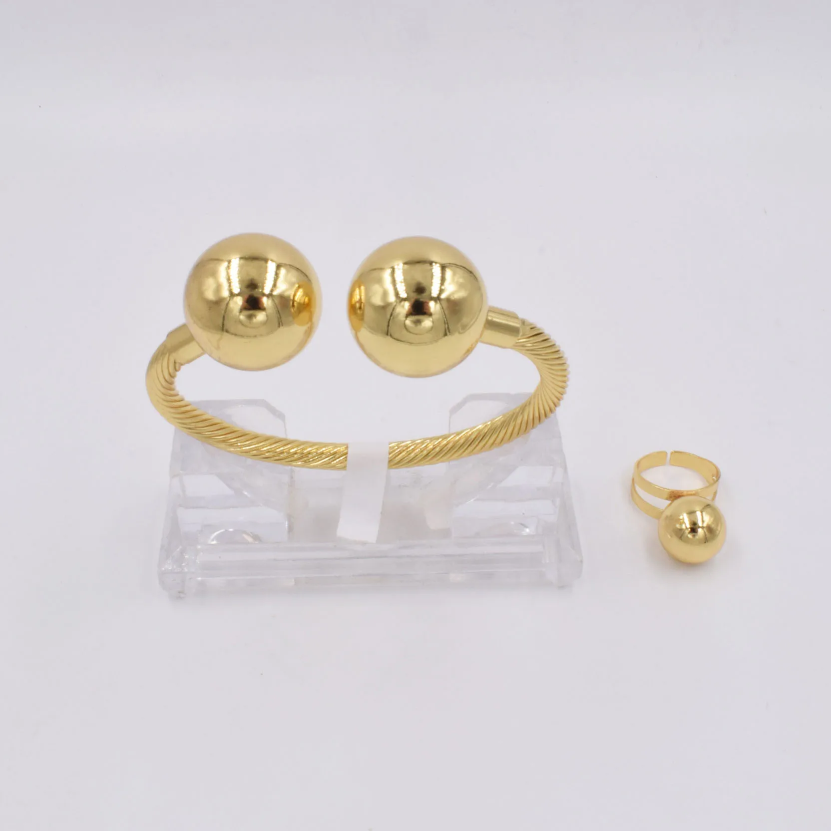 Новые высококачественные итальянские 750 золотой цвет большой шар набор