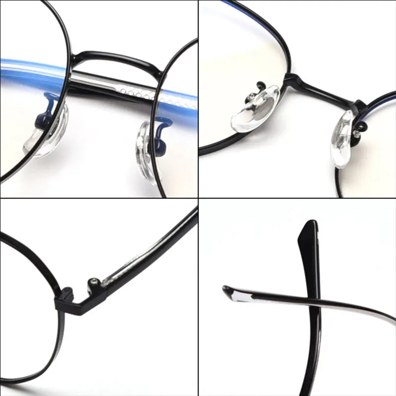 Мужские и женские очки для чтения круглые компьютерные в оправе из сплава с