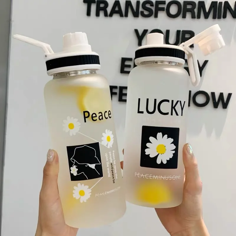 Стеклянная соломенная бутылка для воды летние необходимые принадлежности 700