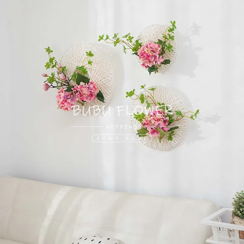 Свадебный реквизит из ротанга веревочное кольцо цветочное украшение