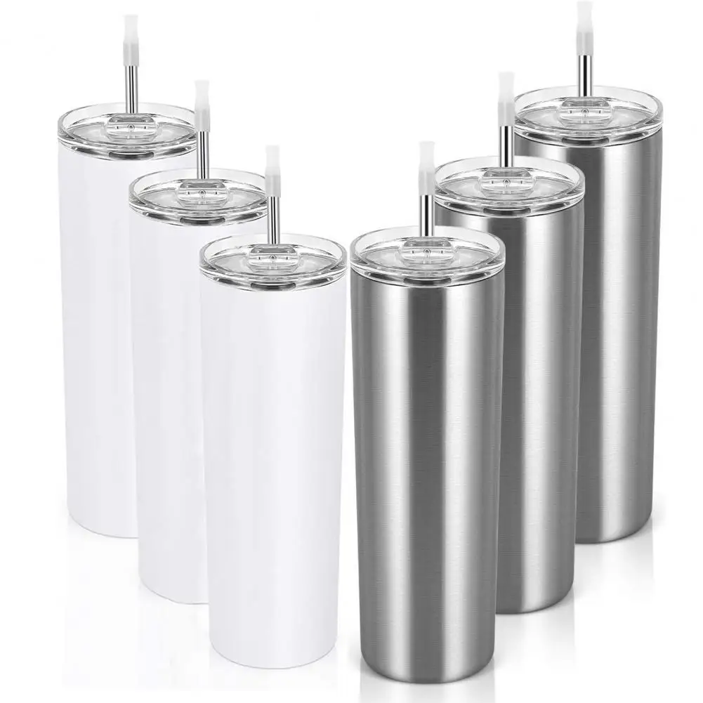 

20OZ Water Cup Eco-friendly Water Tumbler Double Layer Stainless Steel Insulated Tumbler with Straw for Home для кухни 2 Colors