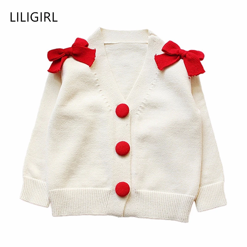 LILIGIRL/вязаный свитер для маленьких девочек кардиган детей топы одежда Осенняя