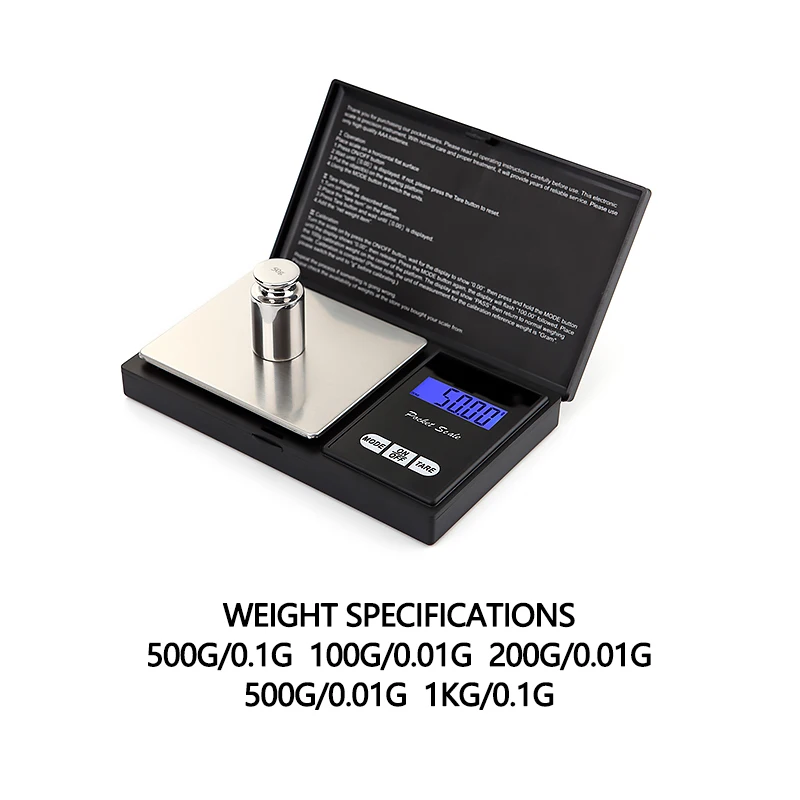

0.01g Precision Jewelry Scale Electronic Scale Digital Pocket Scale Gold Gram Balance Digital Weight Scale Portable Pocket Scale