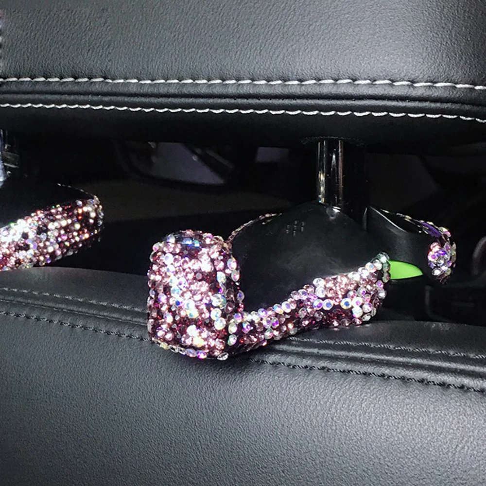 Bling автомобильное заднее сиденье скрытый крючок подголовник вешалка блеск