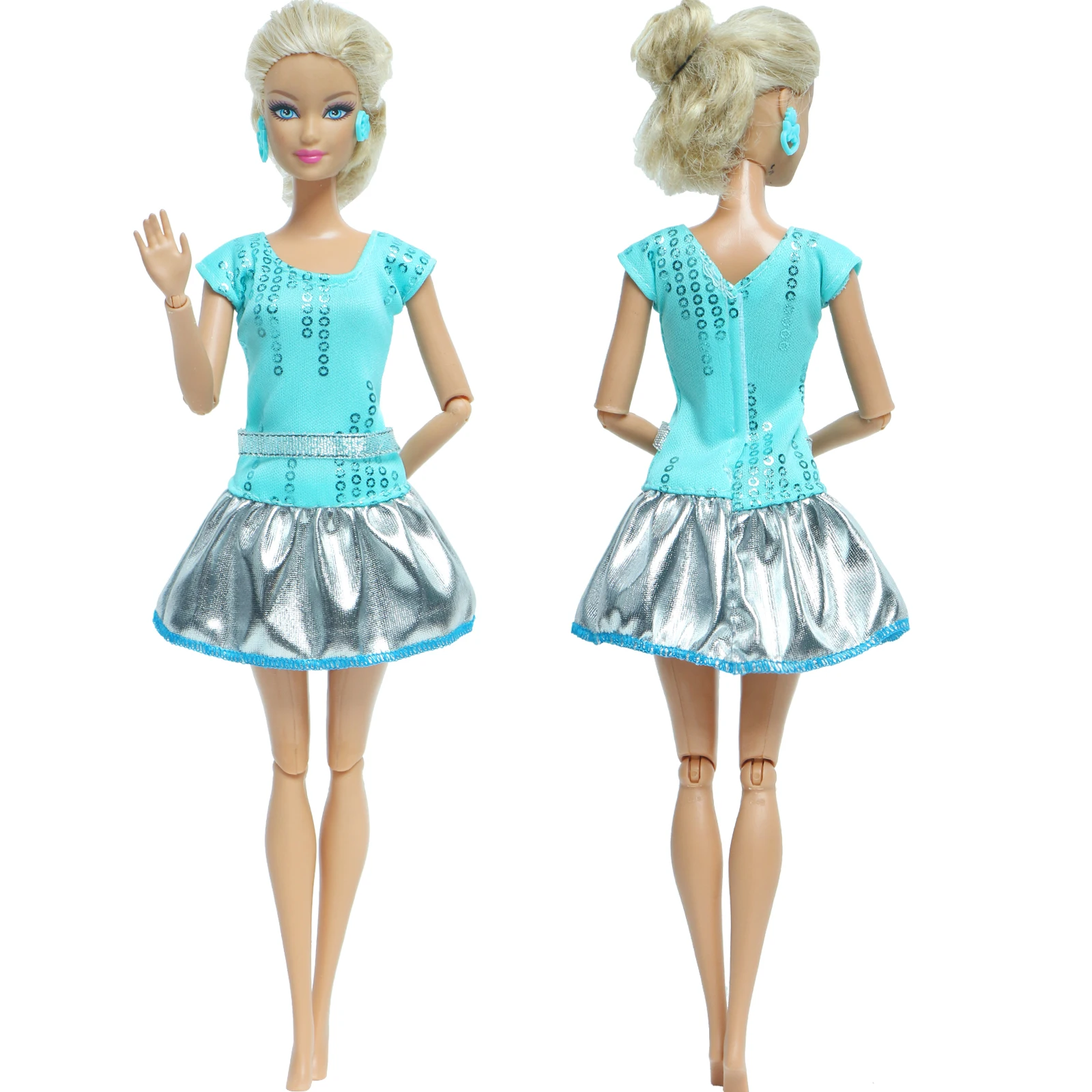 Модная одежда кукла леди смешанный стиль Футболка Блузка жилет брюки платье