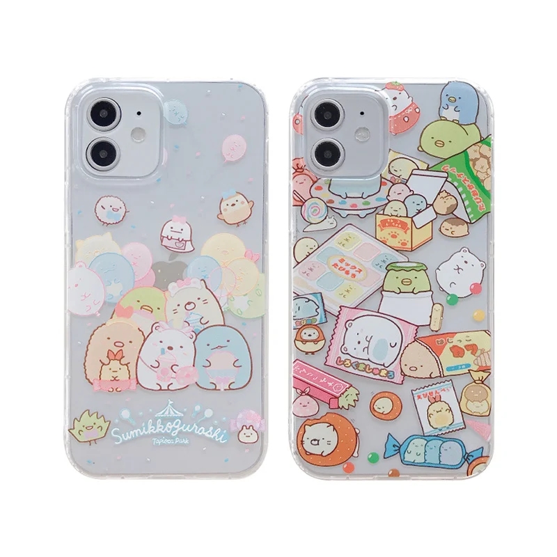 

Japan Anime Creatures shockproof case for iphone 12 12Pro Max 11 11pro max X Xs Max XR SE 7 8 Plus Clear soft silicon case