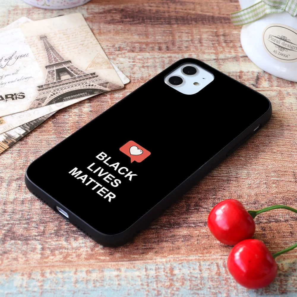 

For iPhone BLACK LIVE MATTER-HEART LOVE soft TPU border Apple iPhone Case