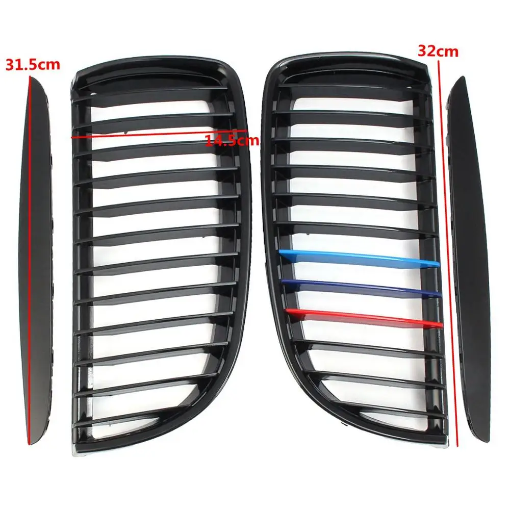 Полные комплекты M Цвета черный глянец передная решетка для BMW E90 E91 2004 2005 2006 2007 2008
