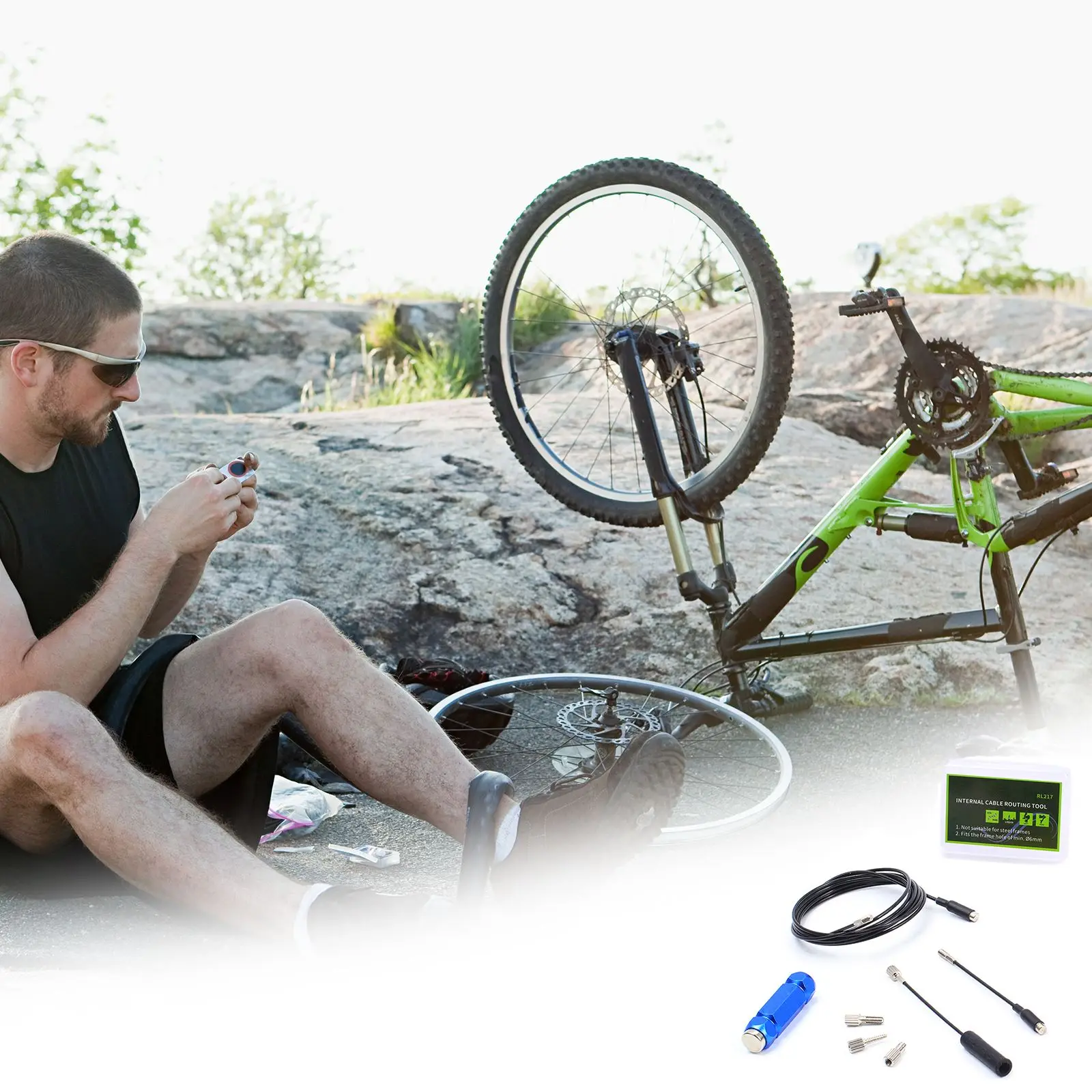 

1set/7pcs Bicycle Routing Tool Practical Magnet Lead Wire Durable Bicycle Inner Line Tool for Carbon Fiber Aluminum Alloy Frames