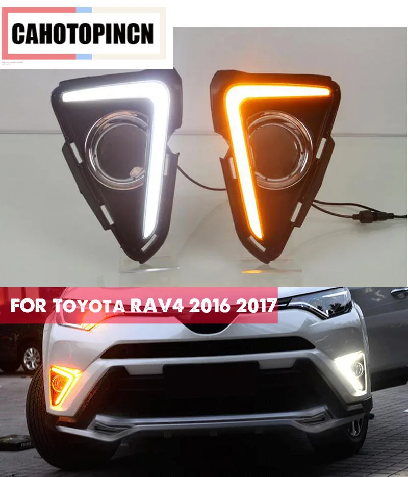 Светодиодный Toyota RAV4 2016 2017 Автомобильные светодиодные дневные ходовые огни