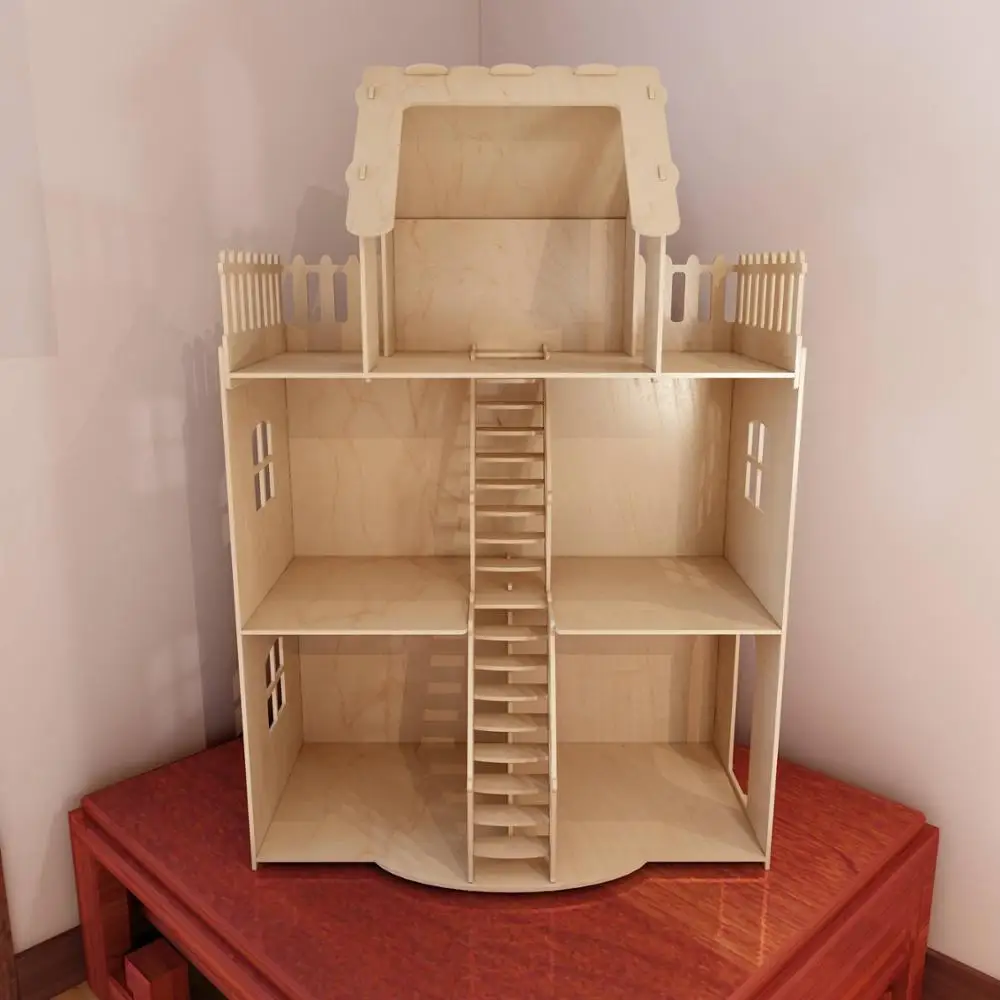 Кукольный домик v2.векторный проект для фрезерного станка с ЧПУ и лазерной машины.