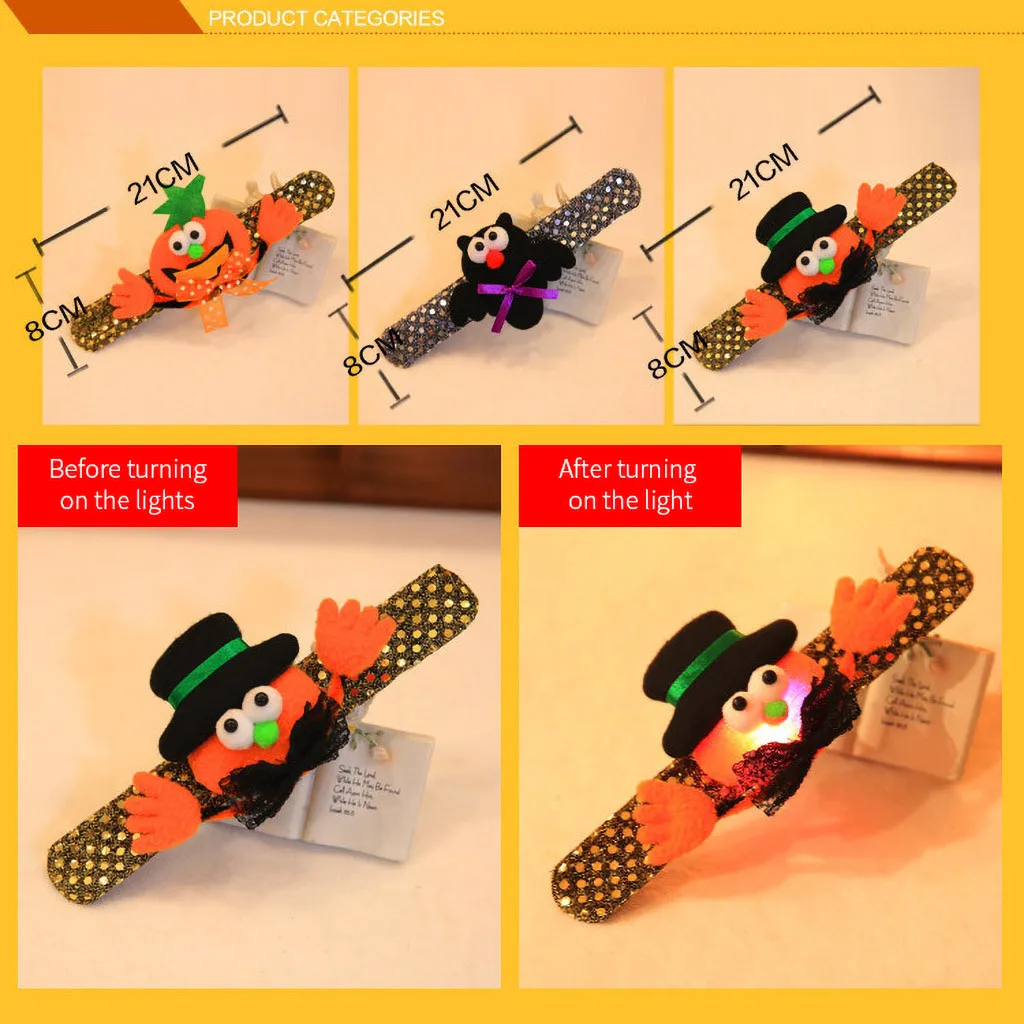 1 шт. светящийся браслет для Хэллоуина кольцо танцевального шоу нарядный детский