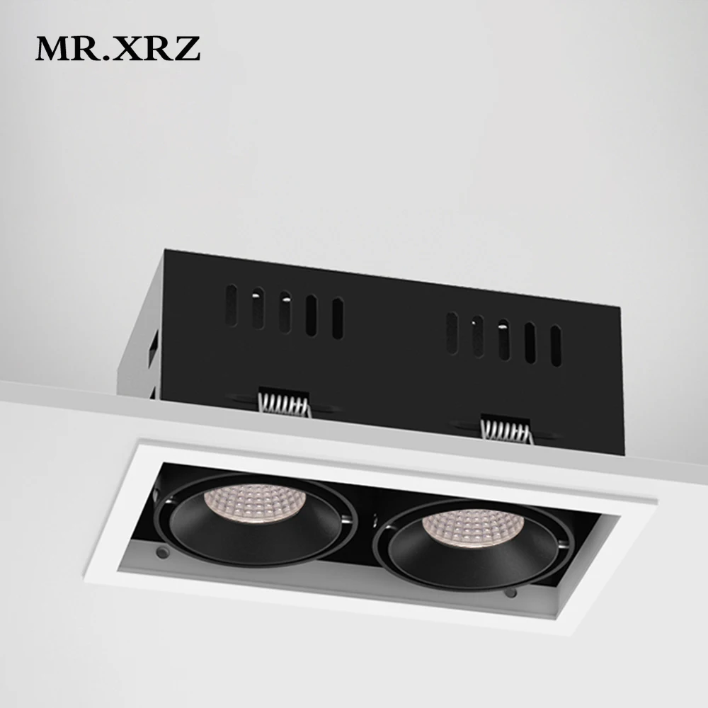 Светодиодные светильники MR.XRZ 2 головки 14 Вт 20 30 50 Вт|Светильник с решеткой| |