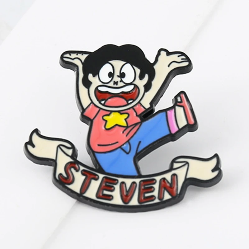 Стивен Вселенная лента буквы значок воротник брошь на рюкзак украшение булавка |