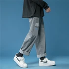 GlacialWhale мужские джинсы мужские модные джинсовые брюки Новые прямые брюки Багги японский уличная корейский Стиль брюки черные джинсы для мужчин