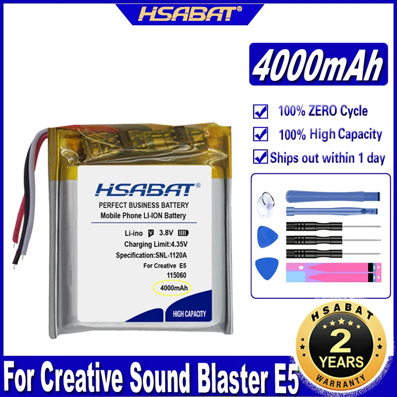Аккумулятор HSABAT Sound Blaster E5 4000 мАч | Электроника