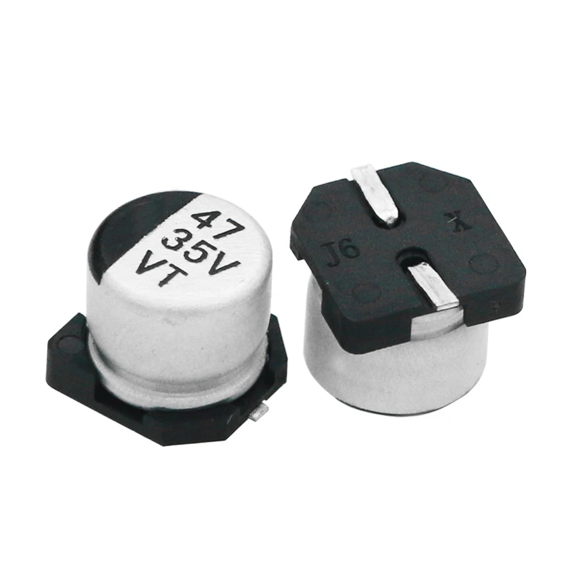 

50Pcs 6.3*5.4 SMD Aluminum Electrolytic Capacitors Kits 25V 35V 50V 63V 10V 220UF 150UF 100UF 68UF 47UF 22UF 10UF Assorted Set