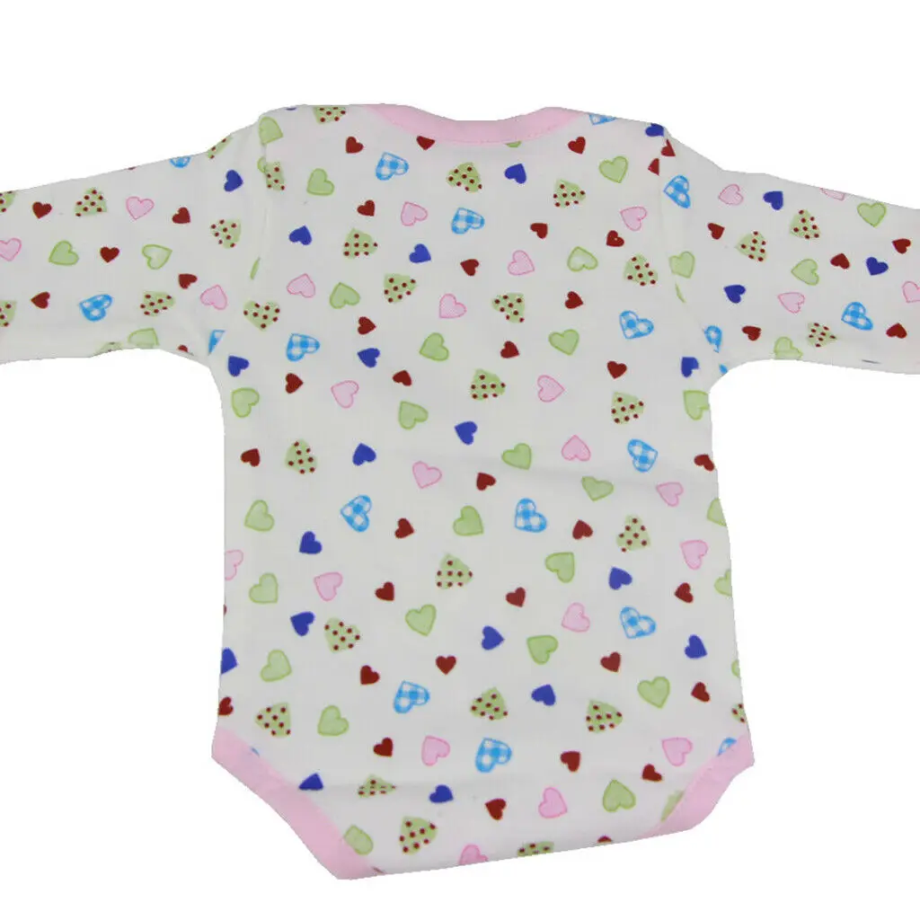 

Handmade Hearts-Print Romper Hat Set For 16''-17" Reborn Baby Girl Doll American Girl Doll Accessories Doll Clothes Baby Girl