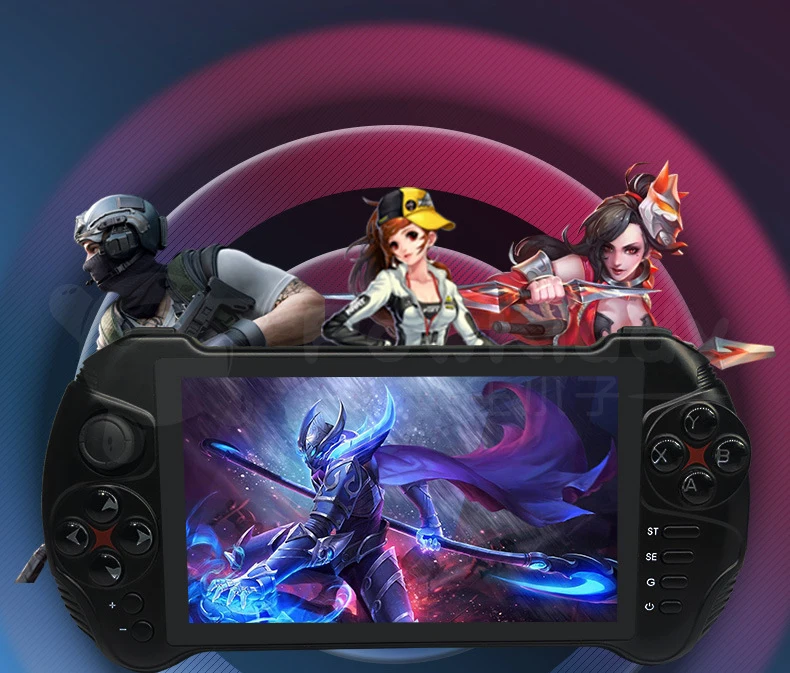 Игровая консоль Powkiddy X15 на Android 5 дюйма 1280*720 четырехъядерный процессор MTK8163 2 Гб ОЗУ