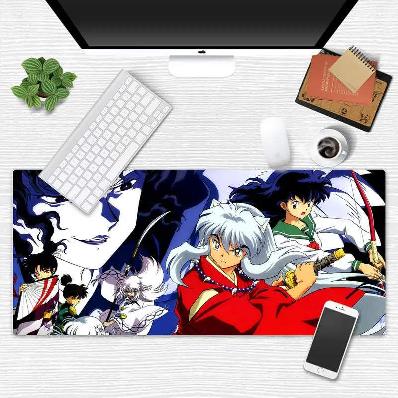 

Inuyasha Anime Gamer Speed Mice Retail Small Rubber Mousepad X XL XXL Non slip Cushion Thickness 2mm LockEdge equal LE