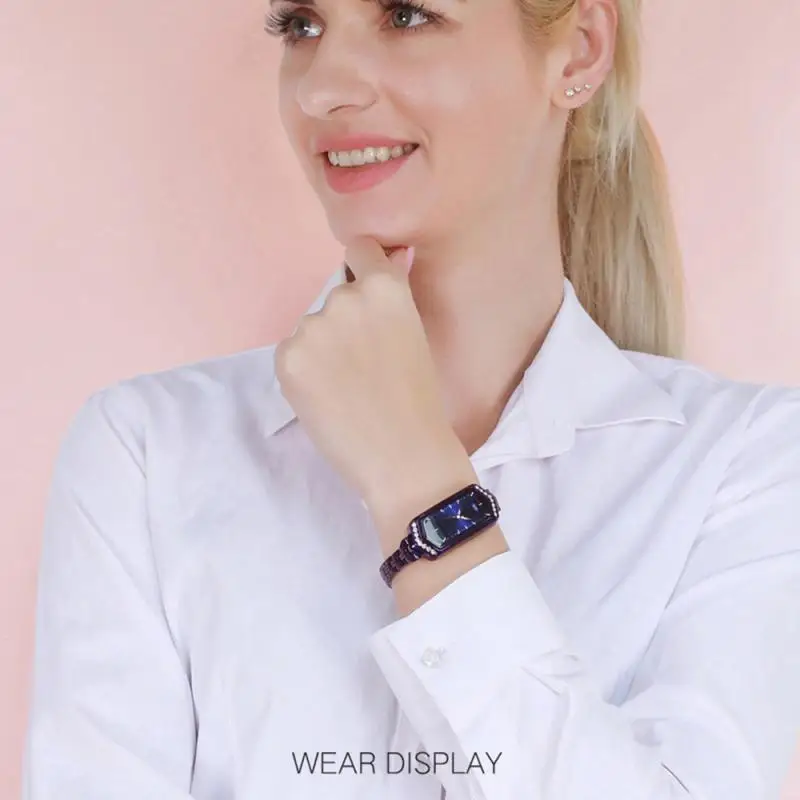 Women Diamond Smart Wristband Lady Watch Heart Rate Blood Pressure Monitor Bracelet Physiological Cycle Reminder Sleep Tracker |