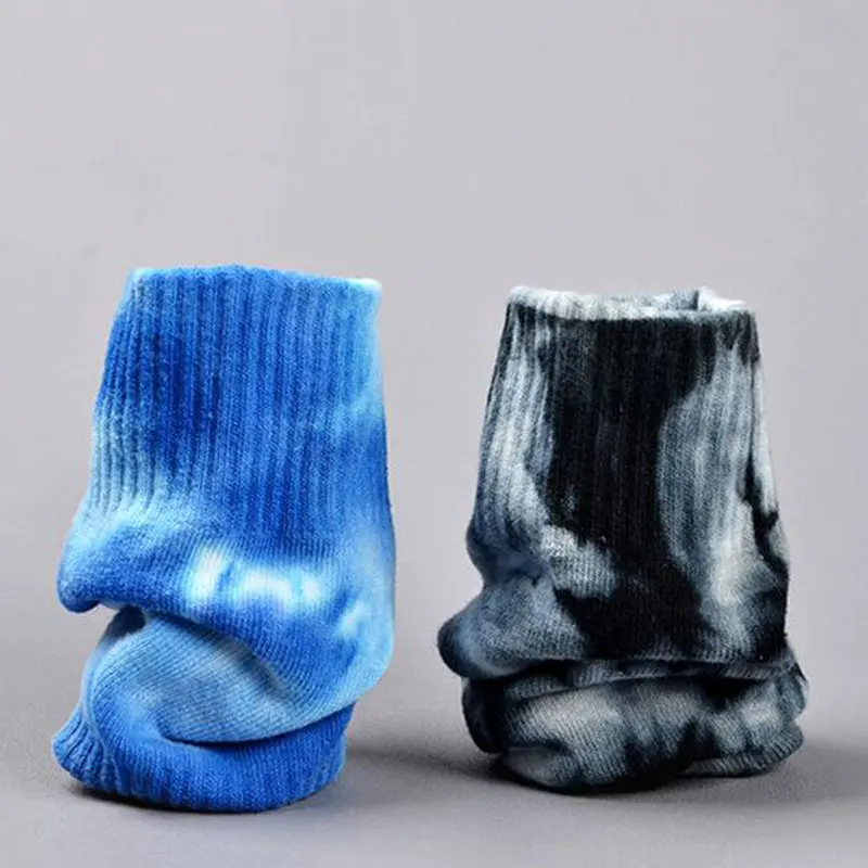 

Tie-dye socks street trend high-top tide socks men and women solid color cotton socks basketball men socks skateboard socks