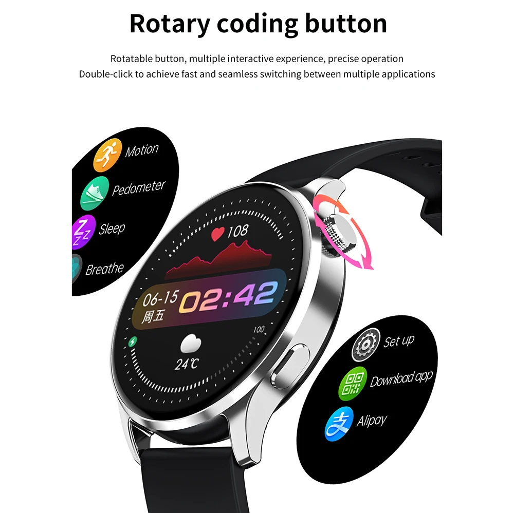 Мужские Смарт часы для фитнеса спортивные IP67 водонепроницаемый браслет Bluetooth