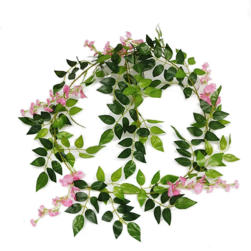

Wisteria Artificial Hanging Flowers Vine Garland Wedding Arch Decoration Fake Plants Foliage Rattan Ivy Wall HOT