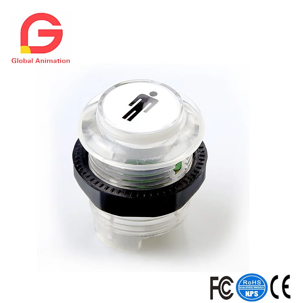 Набор кнопок запуска игрока 4 шт./5 В аркада со светодиодной подсветкой 1P/2P/3P/4 P