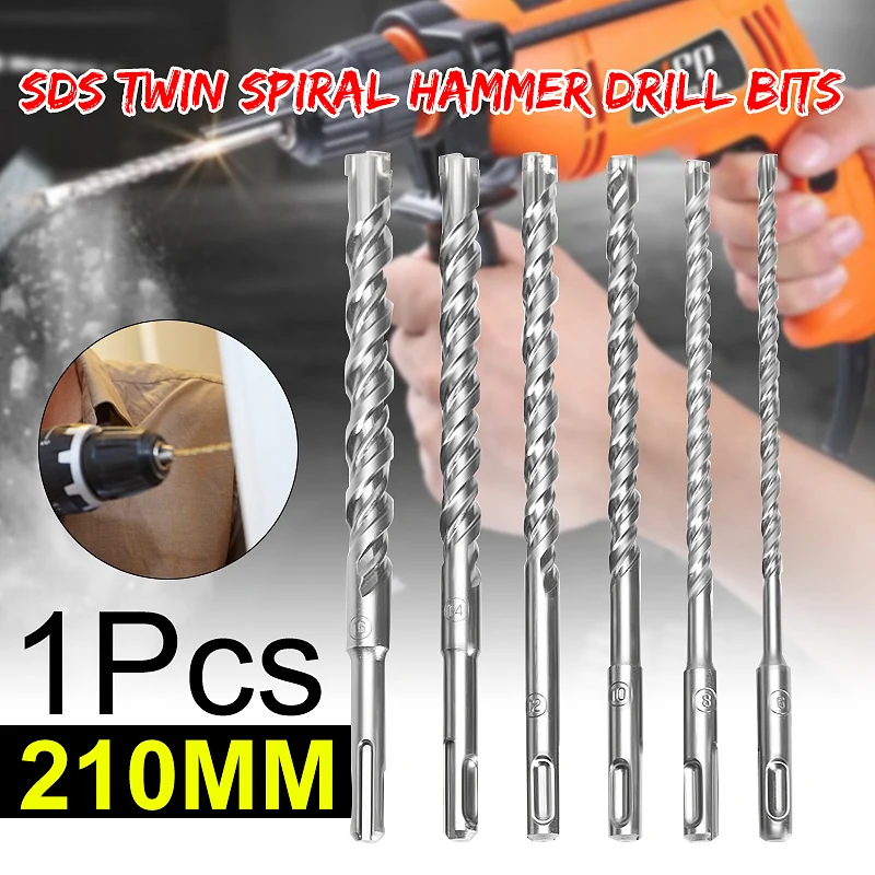 Сверла 210 мм для электрической дрели полировка SDS Plus Crosshead бетон карбид вольфрама