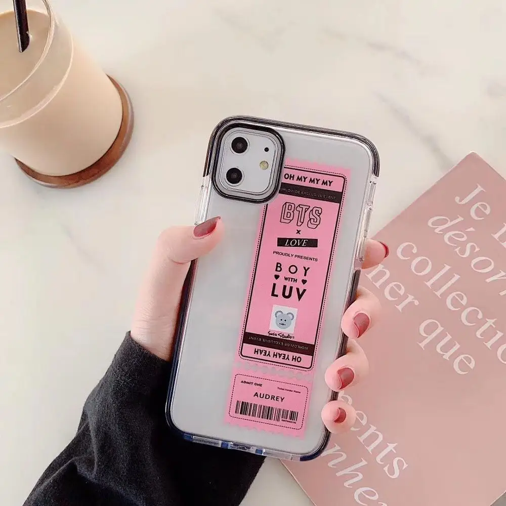 Милый прозрачный чехол ORYKSZ для iPhone 11 Pro Max 7 8 Plus X XR XS Ударопрочный Мягкий |