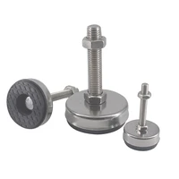 2pcs adjustable foot cups stainless steel base 43mm54mm heavy loading leveling foot m8m10m12 thread articulated feet