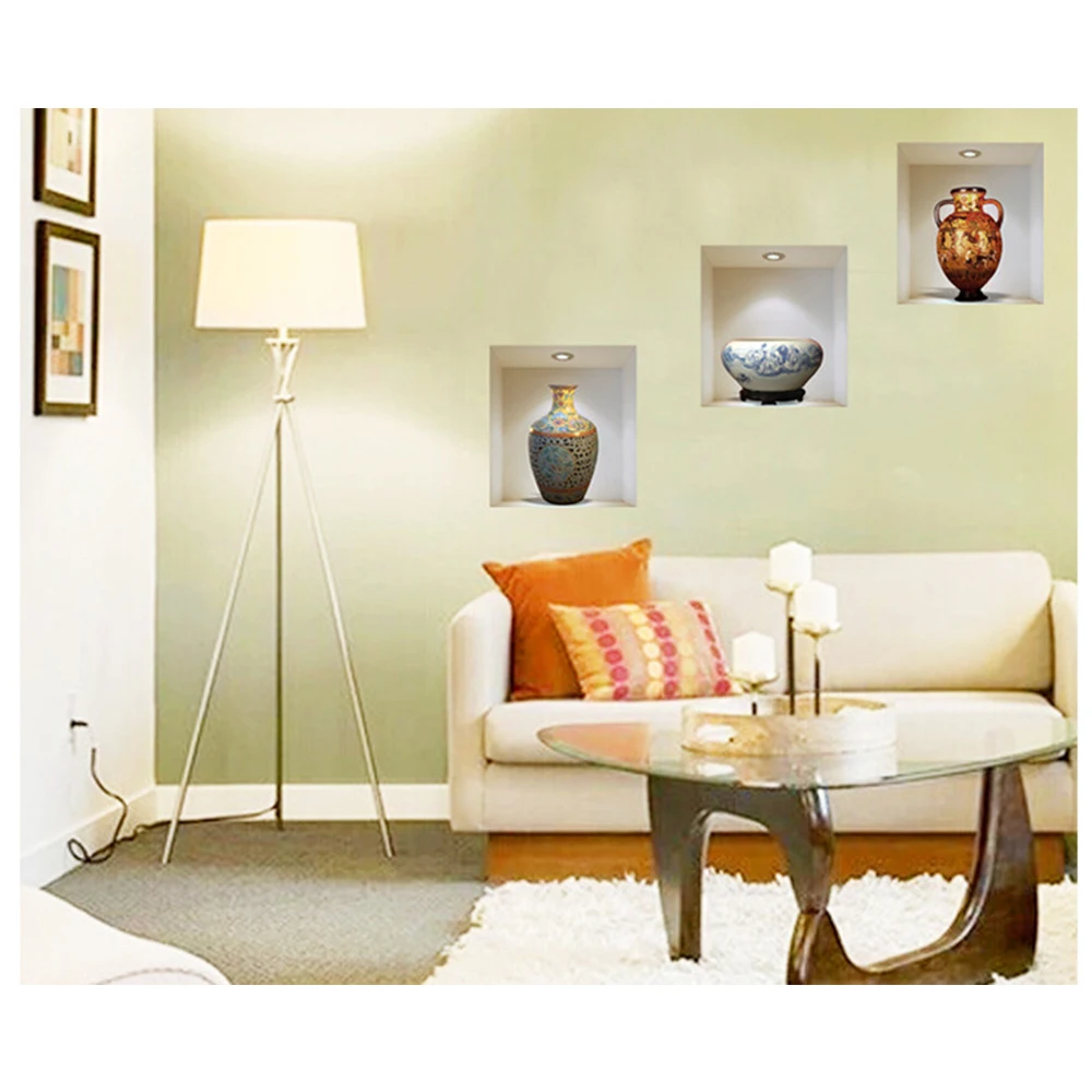 Наклейка для дома 3D моделирование античная ваза шаблон наклейки на стену