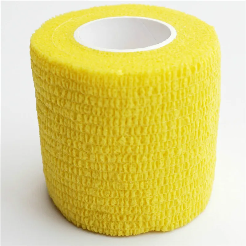 

Профессиональная Желтая Спортивная самоклеящаяся эластичная бандажная лента 5 см * 4,5 м эластопласт для наколенников аксессуары для татуир...
