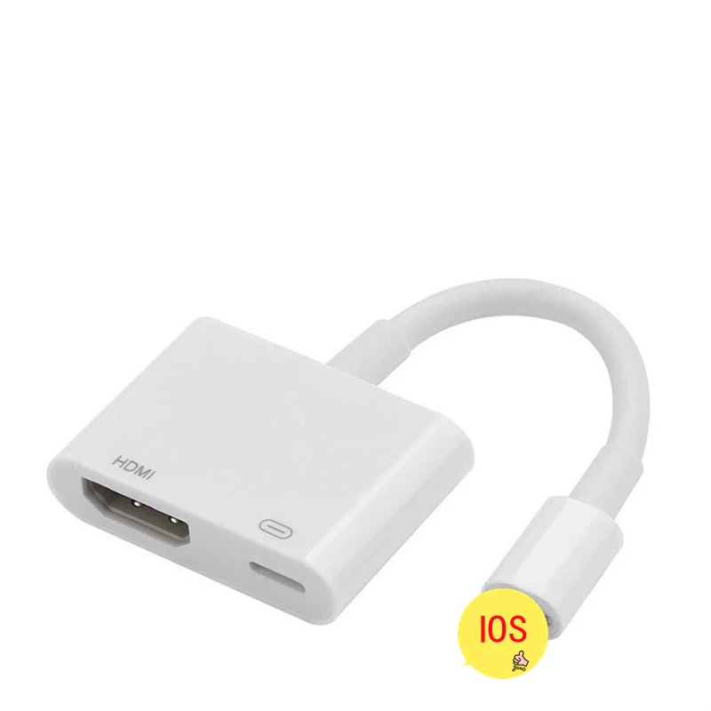 Адаптер для iPhone на HDMI-совместимый цифровой кабель ТВ Lightning телефона монитора