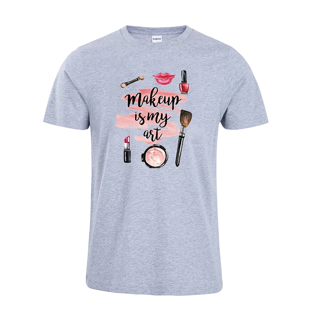 Женская футболка Make Up Is My арт &quot футболки с принтом хлопковые футболки|Футболки| |