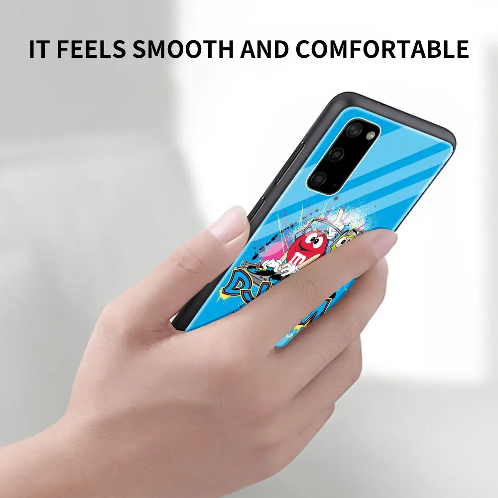 

M&M's Chocolate Nutella Bottle Glass Case For Samsung Galaxy S20 FE S21 S10 S9 S8 Plus Note 20 Ultra 10 Lite 9 Tempered Capas