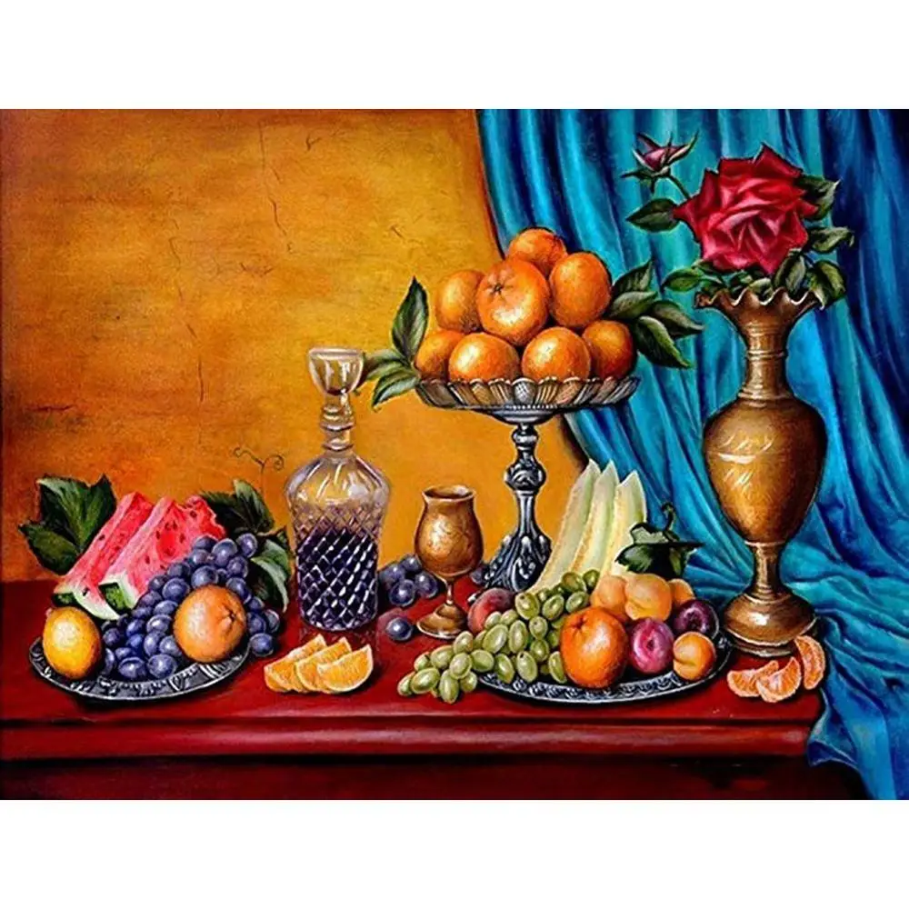 Алмазная живопись 5D полный набор для вышивки фруктов Ститч фотография наборы