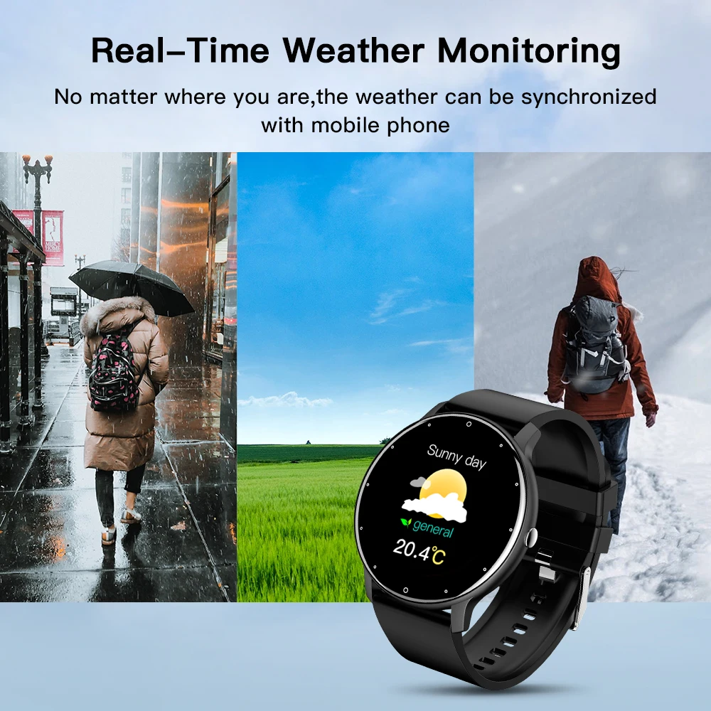 

CanMixs ZL02 Smart Watch Women Men Lady Sport Fitness Smartwatch Sleep Heart Rate Monitor Waterproof Watches For IOS Android