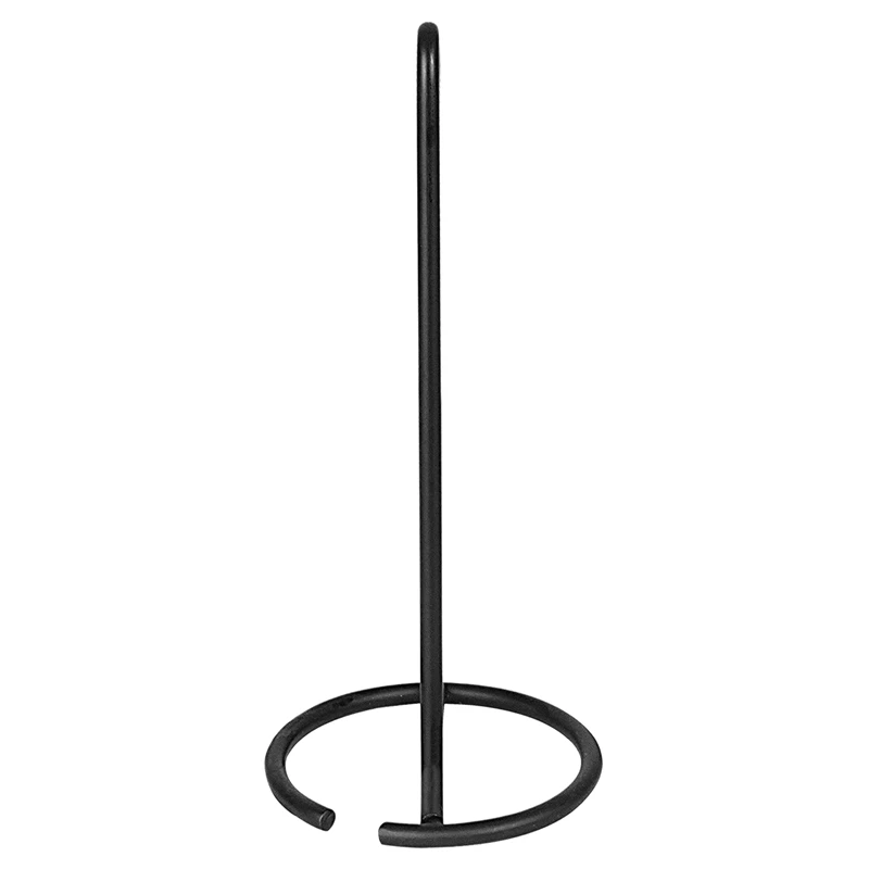 

Wrought Iron Tissue Holder Suitable for Dining Table Kitchen Toilet Roll Holder Vertical Tissue Storage Rack Black
