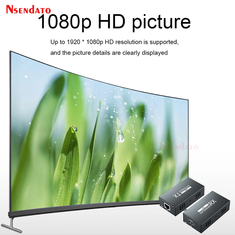 50m 1080P 60Hz HD Extender RJ45 1x1 Splitter Wireless Transmitter Sender&ampReceiver cable with Cat6 ethernet for PC TV | Электроника
