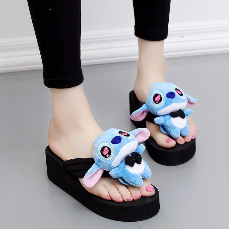 Модные сандалии и тапочки на платформе для девочек с героями Диснея