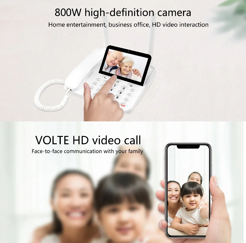3G 4G двухсимочный беспроводной телефон LTE Smart Android OS Видеозвонок telefon Wifi Bluethooth FM
