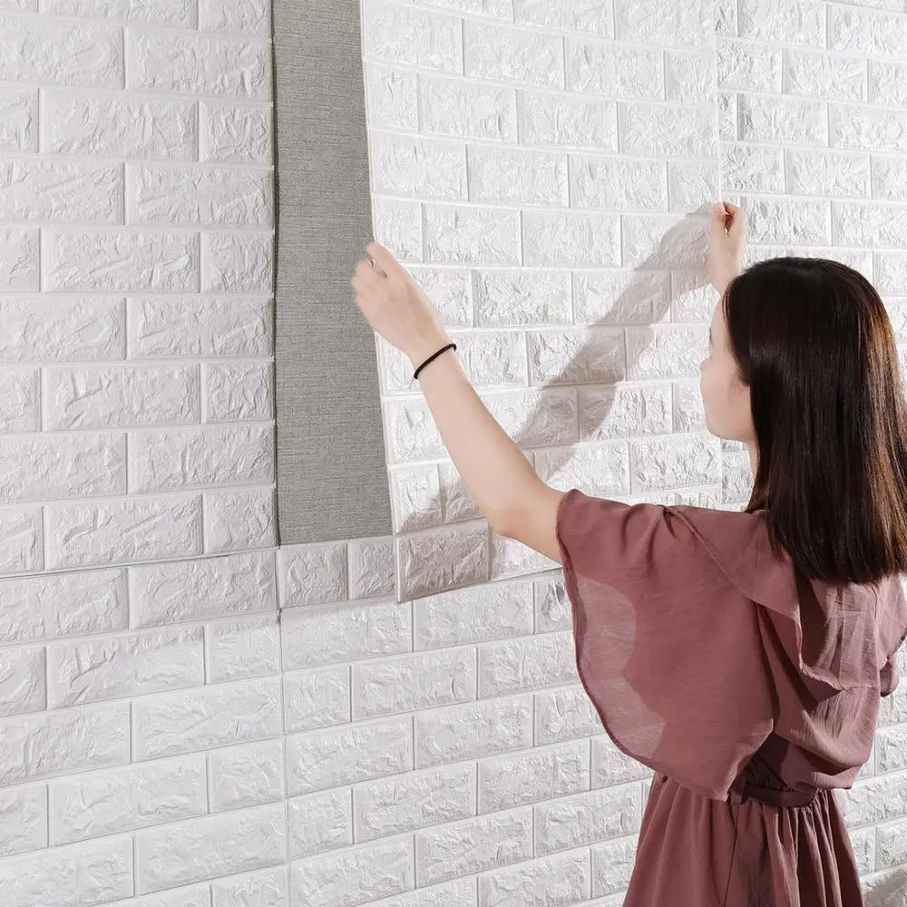 Thicken 28 &quotx30&quot / 70cmx77cm PE foam 3D wallpaper safe family living room children bedroom decoration DIY brick | Обустройство