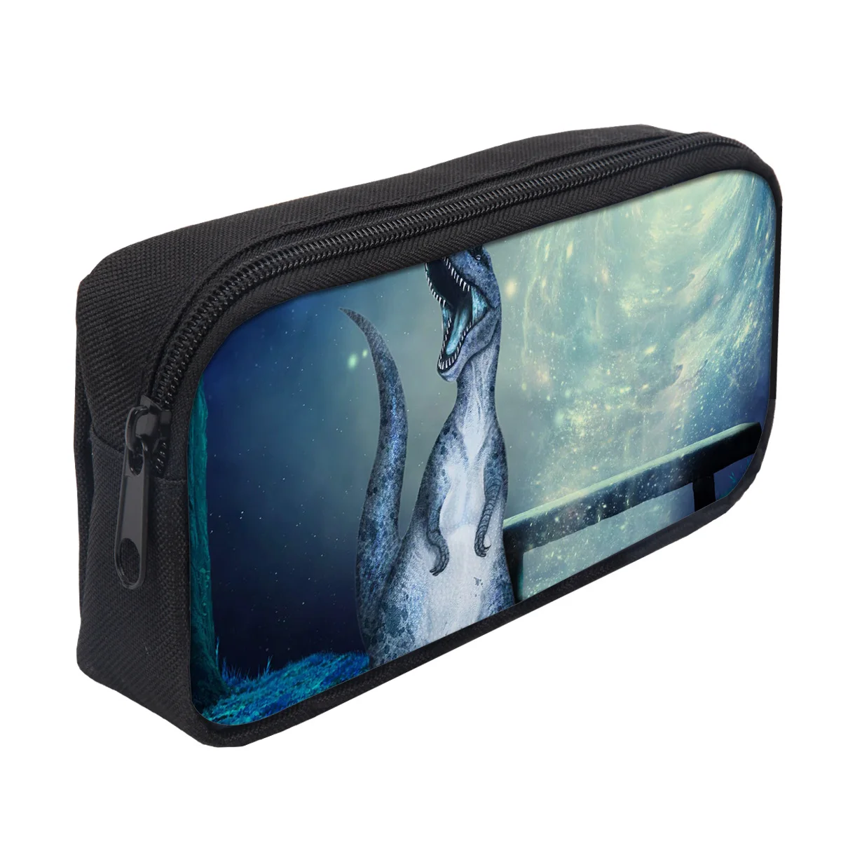 Повседневная косметичка с динозавром светильник синяя Ночная дорожная сумка на