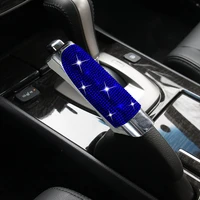 universal bling car handbrake cover shiny crystal rhinestones decoration protective case interior accessories for women girl