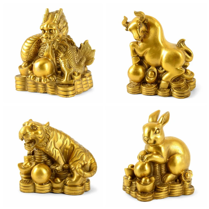 

mouse Cattle tiger rabbit Dragon snake horse sheep monkey chicken dog pig Copper metal crafts decoration ornaments(A831)