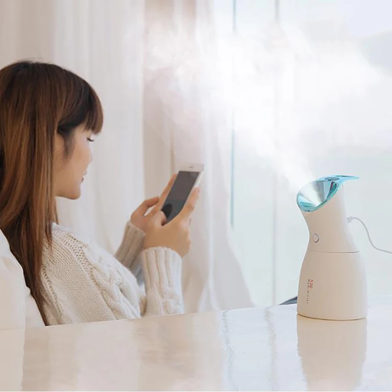 

Facial Steamer,Nano Ionic Warm Mist Humidifier Moisturizing Face Spa