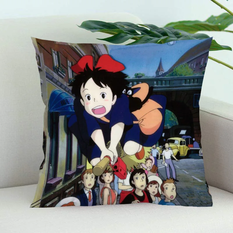 

Kiki Delivery, наволочка для спальни, искусственная наволочка, квадратные фотообои, сатиновые мягкие чехлы