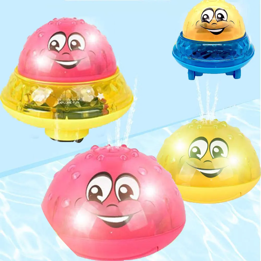 Baby Bath Toy Cartoon Light Music Electric Induction Sprinkler Ball Kids Baby Bath Pool Toy New for Children Swimming Party